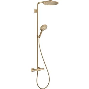 Coloana de dus Hansgrohe Raindance Select S 240 PowderRain 1jet cu baterie termostatata bronz periat imagine