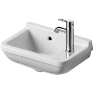 Lavoar asimetric Duravit Starck 3 orientare dreapta alb imagine