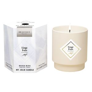 Lumanare parfumata My Jolie Candle Les Surprenantes Fresh Linen 180g + bratara argintie surpriza imagine