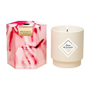 Lumanare parfumata My Jolie Candle Les Surprenantes Sakura Flower 180g + bratara aurie surpriza imagine