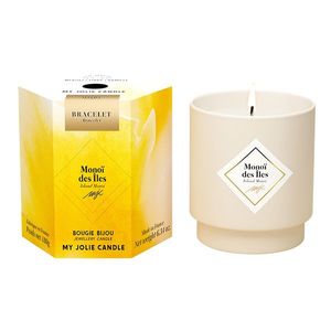 Lumanare parfumata My Jolie Candle Les Surprenantes Island Monoi 180g + bratara aurie surpriza imagine