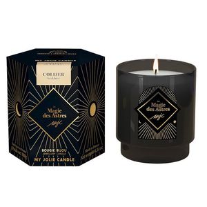 Lumanare parfumata My Jolie Candle Magie des Astres Tea Flower 180g + colier auriu cu pandantiv reversibil luna-soare imagine