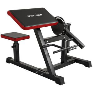 SPORTNOW Bancă Multifuncțională 2 în 1 pentru Curl și Triceps, Bancă de Fitness cu Scaun Reglabil, 105x95x80 cm, Negru | Aosom Romania imagine