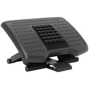 HOMCOM Suport Ergonomic pentru Picioare cu Role de Masaj, Antiderapant și Reglabil pe 3 Înălțimi, 46x35x17 cm, Negru | Aosom Romania imagine