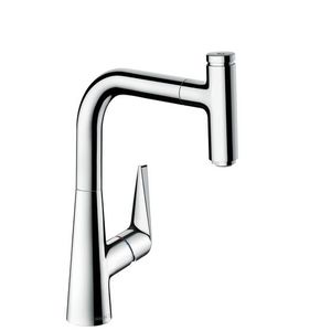 Baterie bucatarie Hansgrohe M5115-H220 ComfortZone 220 dus extractibi crom imagine