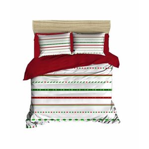 Lenjerie de pat dubla Xmas-458 Pearl Home, 3 piese, amestec bumbac, multicolor imagine