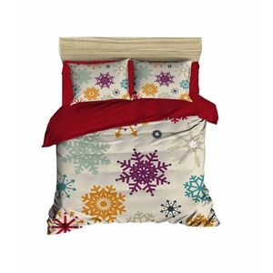 Lenjerie de pat dubla X-mas 460, Pearl Home, 3 piese, 200x220 cm, amestec bumbac, multicolor imagine