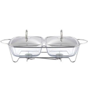 Chafing dish / Vas termorezistent cu incalzitor Helios, Ambition, 5 L, sticla imagine