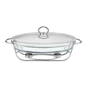 Chafing dish / Vas termorezistent cu incalzitor Helios, Ambition, 3 L, sticla imagine