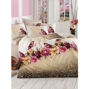 Lenjerie de pat dubla king size, Pearl Home, 172PRL68452, 3 piese, bumbac ranforce, multicolor imagine