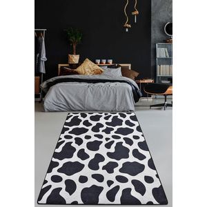 Covor de hol, Cow Djt, 80x300 cm, 50% catifea/50% poliester, Multicolor imagine