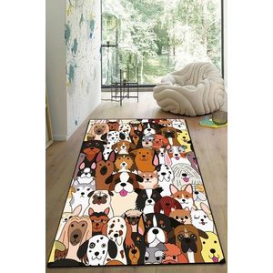 Covor, Dogs, 120x180 cm, Poliester, Multicolor imagine