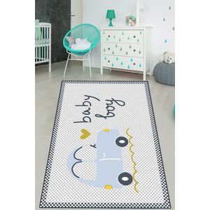 Covor de hol, Baby Boy , 100x150 cm, Catifea, Multicolor imagine