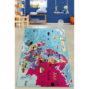 Covor de hol, Carta, 100x150 cm, Catifea, Multicolor imagine