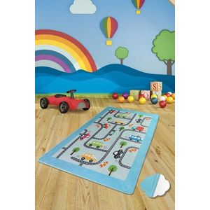 Covor, Baby Cars , 140x190 cm, Catifea, Multicolor imagine