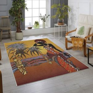 Covor de hol, Ridge, 100x200 cm, Poliester, Multicolor imagine