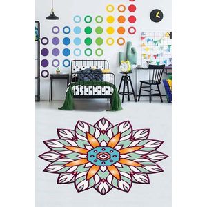 Covor de hol, HMNT945, 100x150 cm, Poliester, Multicolor imagine