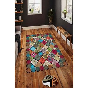 Covor, HMNT966, 120x180 cm, Poliester, Multicolor imagine