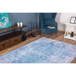 Covor de hol, Blue AL 270 , 75x150 cm, Poliester , Multicolor imagine