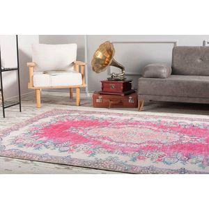 Covor de hol, Pink AL 250 , 75x150 cm, Poliester , Multicolor imagine