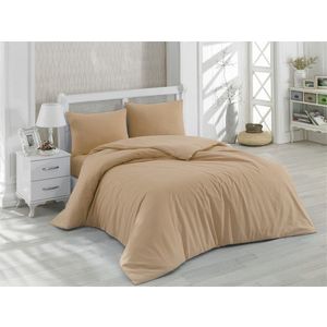 Lenjerie de pat dubla, Beige, Patik, Bumbac Ranforce imagine