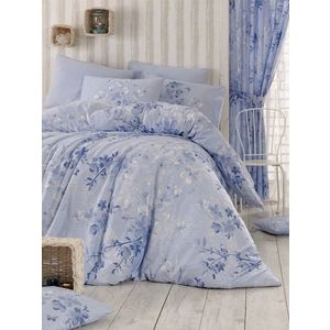 Lenjerie de pat pentru o persoana, Elena - Blue, Pearl Home, Bumbac Ranforce imagine