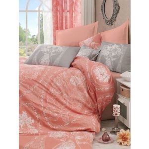 Lenjerie de pat pentru o persoana, Madam Lili - Orange, Pearl Home, Bumbac Ranforce imagine