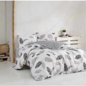 Lenjerie de pat pentru o persoana, Plume - Grey, Pearl Home, Bumbac Ranforce imagine