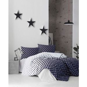 Lenjerie de pat pentru o persoana, Puanline - Dark Blue, Pearl Home, Bumbac Ranforce imagine