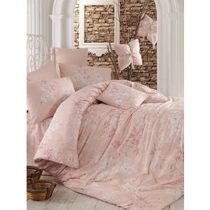 Lenjerie de pat dubla, Elena - Pink, Pearl Home, Bumbac Ranforce imagine