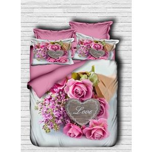 Lenjerie de pat pentru o persoana, 163, Pearl Home, Poliester Satinat imagine