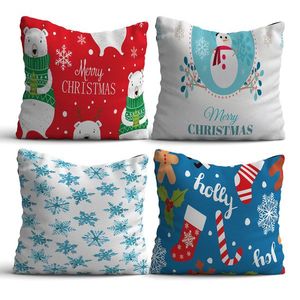 Set 4 perne decorative, NYXMAS19, 50% bumbac / 50% poliester, Multicolor imagine