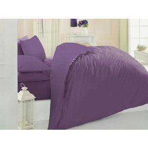 Lenjerie de pat pentru o persoana (FR), Plum, Patik, Bumbac Ranforce imagine