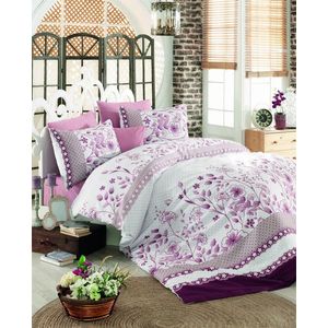 Lenjerie de pat pentru o persoana (FR), Sudenaz - Pink, Pearl Home, Bumbac Ranforce imagine