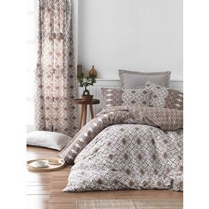 Lenjerie de pat pentru o persoana Single XL (DE), Alize - Brown, Pearl Home, Bumbac Ranforce imagine