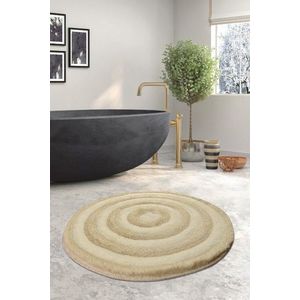 Covoras de baie, Chilai Home by Alessia, Round, Acril, Ecru imagine