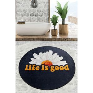 Covoras de baie, Chilai Home, Life Is Good Djt (120 cm), Poliester, Multicolor imagine