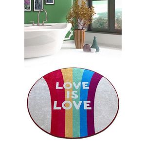 Covoras de baie, Chilai Home, Sanctus Djt (120 cm), Poliester, Multicolor imagine