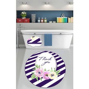 Covoras de baie, Chilai, Thank You (200 cm), Catifea, Multicolor imagine