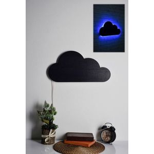 Decoratiune luminoasa LED, Cloud, MDF, 60 LED-uri, Albastru imagine