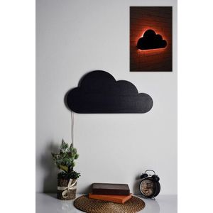 Decoratiune luminoasa LED, Cloud, MDF, 60 LED-uri, Rosu imagine