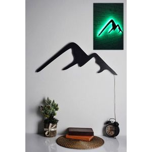 Decoratiune luminoasa LED, Mountain, MDF, 60 LED-uri, Verde imagine