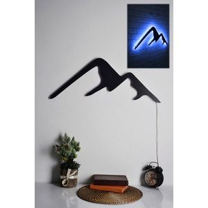 Decoratiune luminoasa LED, Mountain, MDF, 60 LED-uri, Albastru imagine