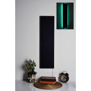 Decoratiune luminoasa LED, Rectangle, MDF, 60 LED-uri, Verde imagine