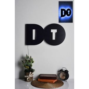 Decoratiune luminoasa LED, Do It, MDF, 60 LED-uri, Albastru imagine