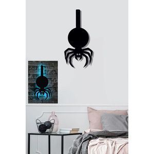 Decoratiune luminoasa LED, Spider, MDF, 60 LED-uri, Albastru imagine