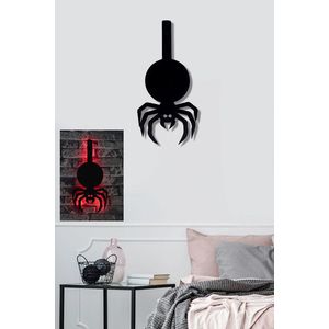 Decoratiune luminoasa LED, Spider, MDF, 60 LED-uri, Rosu imagine