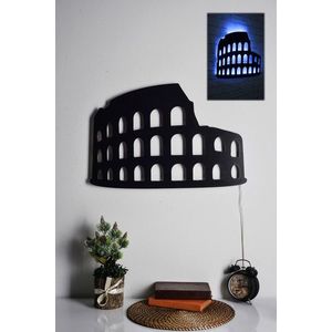 Decoratiune luminoasa LED, Colosseum, MDF, 60 LED-uri, Albastru imagine