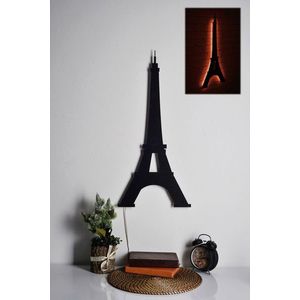 Decoratiune luminoasa LED, Eiffel Tower, MDF, 60 LED-uri, Rosu imagine