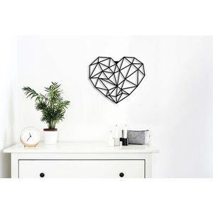 Decoratiune de perete, Kalp, Metal, Dimensiune: 50 x 60 cm, Negru imagine